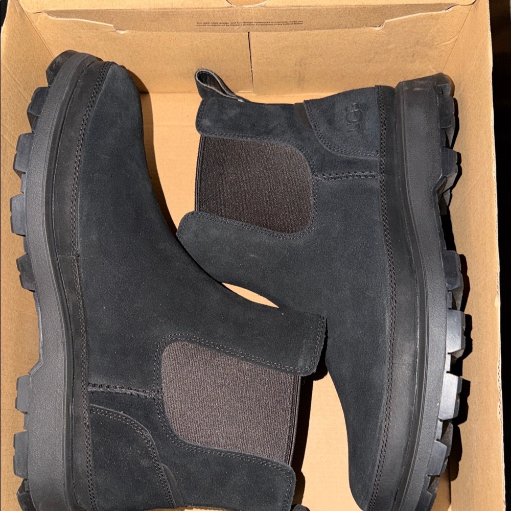 UGG Black Suede Chelsea Boots